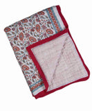Malabar Baby | Soft, Block printed, Handmade Quilt | Cairo Blue